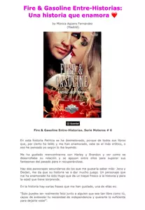 Novela romantica Fire & Gasoline Entre-Historias. ¿Quieres saber un poquito más sobre estas entre-historias supersensuales de Brandon y Harley? ¡Dale clic y te lo cuento!