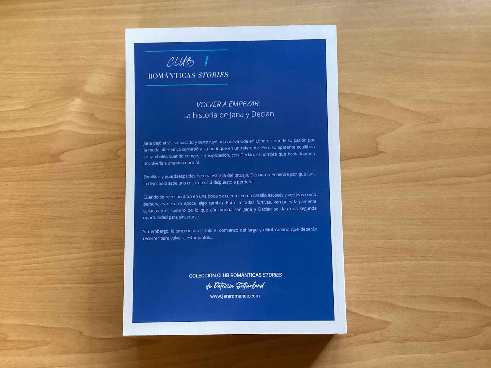 Volver a empezar, de Patricia Sutherland (contraportada)